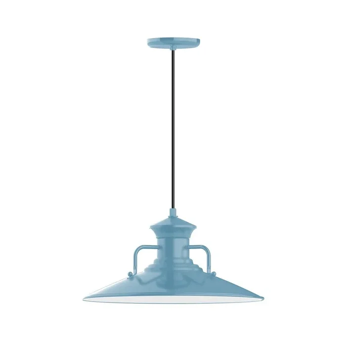 Montclair Light Works – PEB143-54-C27 – One Light Pendant – Homestead – Light Blue – PEB14354C27