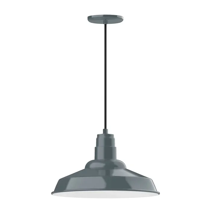 Montclair Light Works – PEB184-40-C04-W16 – One Light Pendant – Warehouse – Slate Gray – PEB18440C04W16