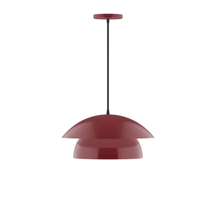 Montclair Light Works – PEBX446-55-C04 – One Light Pendant – Nest – Barn Red – PEBX44655C04