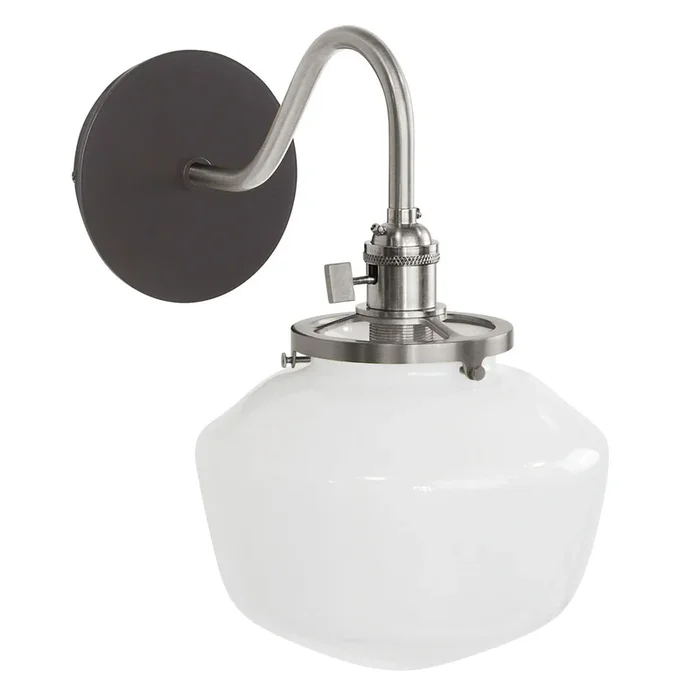Montclair Light Works – SCL413-51-96 – One Light Wall Sconce – Uno – Architectural Bronze w/Brushed Nickel – SCL4135196
