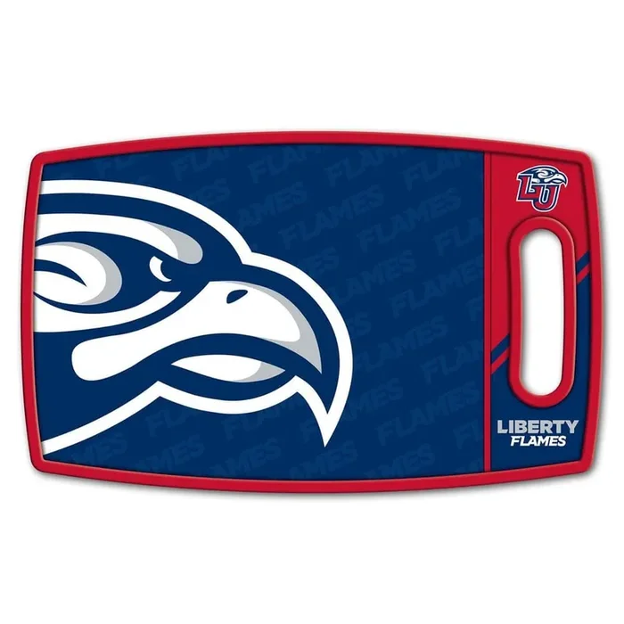 NCAA Liberty Flames Logo Series Cutting Board 9in x 0.5in- Rectangle- Manufactured Wood and polypropylene