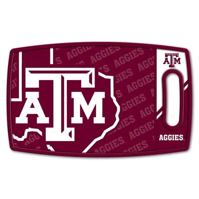 NCAA Texas A and M Aggies Logo Series Cutting Board 9in x 0.5in – Rectangle- Manufactured Wood and polypropylene