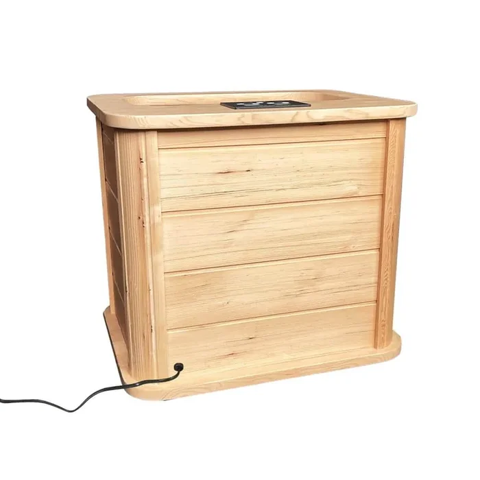 No Water Pouring Portable 1-Person Dry Heated Infrared Foot Spa and Sauna with Knee Cover and Kit