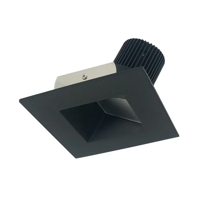 Nora 4 Inch Iolite Square /Square Wall Wash Reflector Non-Adjustable Trim 800Lm 5000K Black (NIO-4SW50XBB)