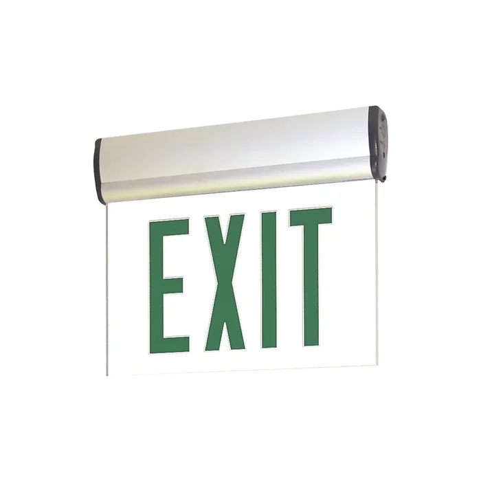 Nora Exit Adjustable AC Double Face Green/Mirrored Aluminum (NX-810-LEDG2MA)