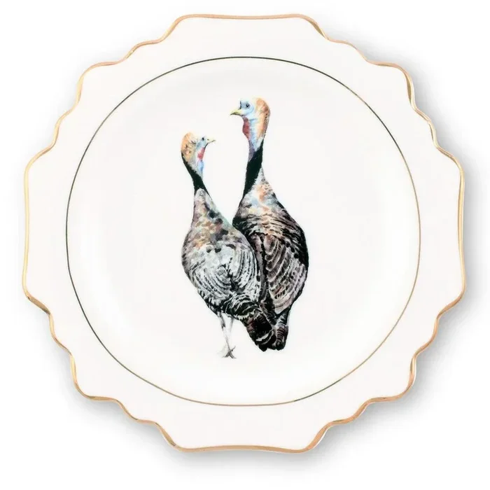Norwood Narragansett Turkey Bone China Scallop Dinner Plate by Vagabon
