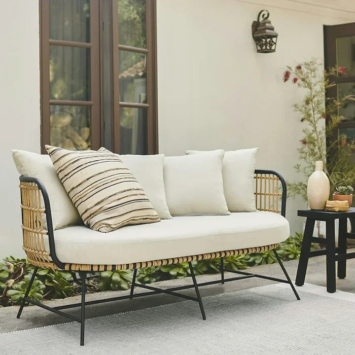 Onya 63.5″ Outdoor Loveseat – Lily White