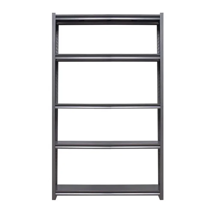 Open Design 47 in.W x 24 in.D x 72 in.H 5-Shelf Black Metal Pantry Organizer