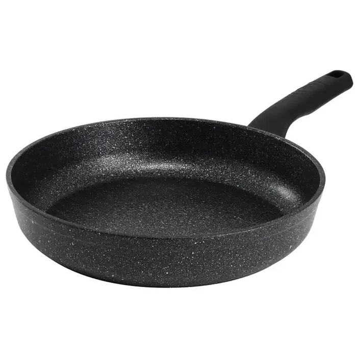 Ornella Nonstick 9.5 in. Aluminum Frying Pan in Granite Black
