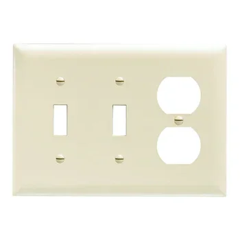 Pass And Seymour Trademaster Plate 3-Gang 2 Toggle 1 Duplex White (TP28W)