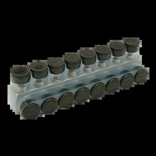 Penn Union Aluminum Clear Pre-Insulated Power Bar 8 Ports With Single Sided Conductor Entry 1/0 Str. To 1000 kcmil (IPBNA10008S)