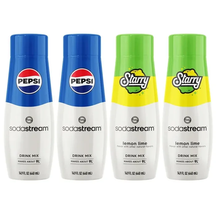 Pepsi and Starry Lemon Lime Variety Pack-Beverage Mix Flavor (440ml, Pack of 4)