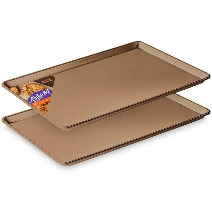 Professional Home Kitchen 2 Piece Bake Pan Set – Non-Stick Coated Layer Surface