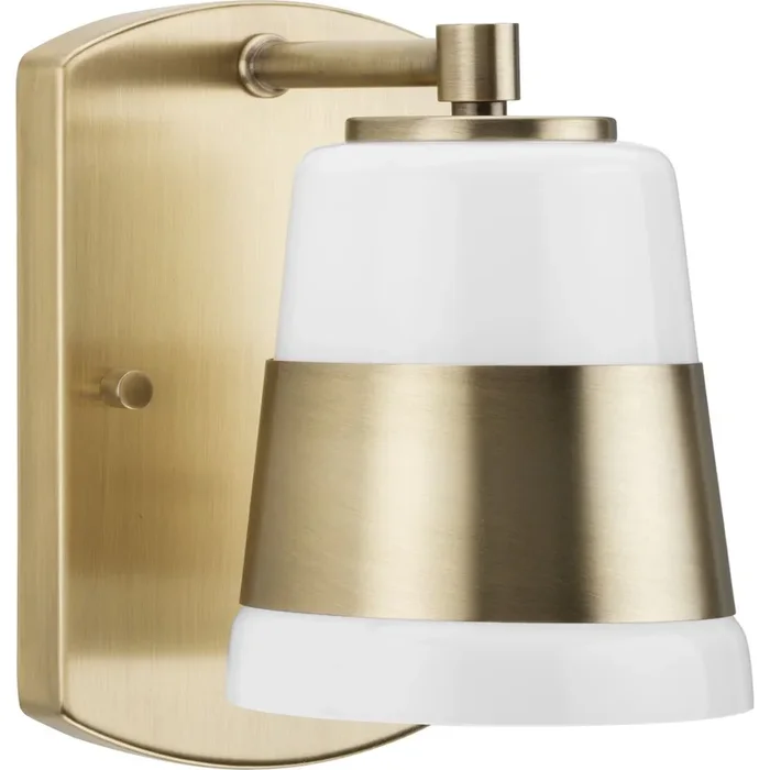 Progress Lighting Haven Collection One-Light Bath And Vanity Fixture Vintage Brass (P300442-163)