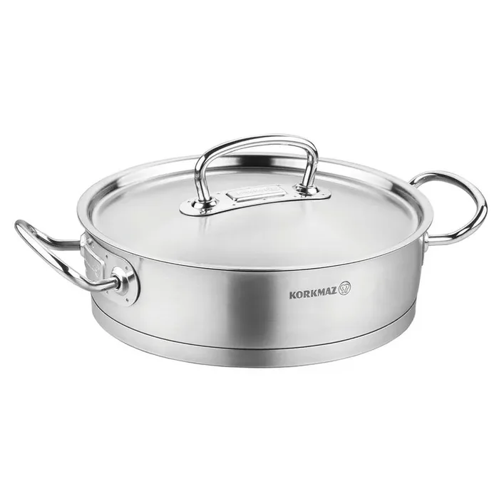 Proline Professional Series 3.1 Liter Stainless Steel Saute Pan with Lid in Silver