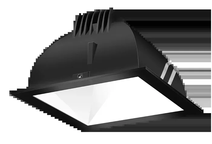 RAB LED Trim MOD 6 Inch Square 50 Degree 3500K 80 CRI White Cone Black Ring (NDLED6SD-50YN-W-B)
