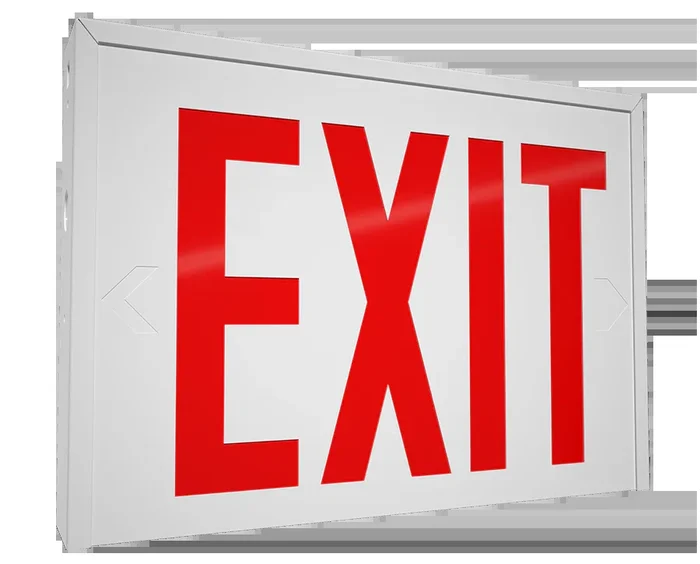 RAB New York Exit Universal Faces Emergency Red-Letter White Housing (EXIT-NY/E)