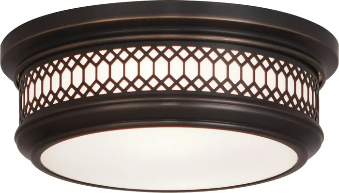 Robert Abbey – Z306 – Two Light Flushmount – Williamsburg Tucker – Deep Patina Bronze – Z306