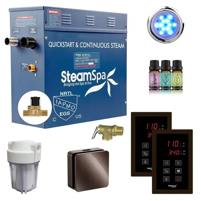 Royal Series 4500-Watt Steam Generator with Continuous Steam, Dual Easy Touch Control Pads, Filter in Bronze