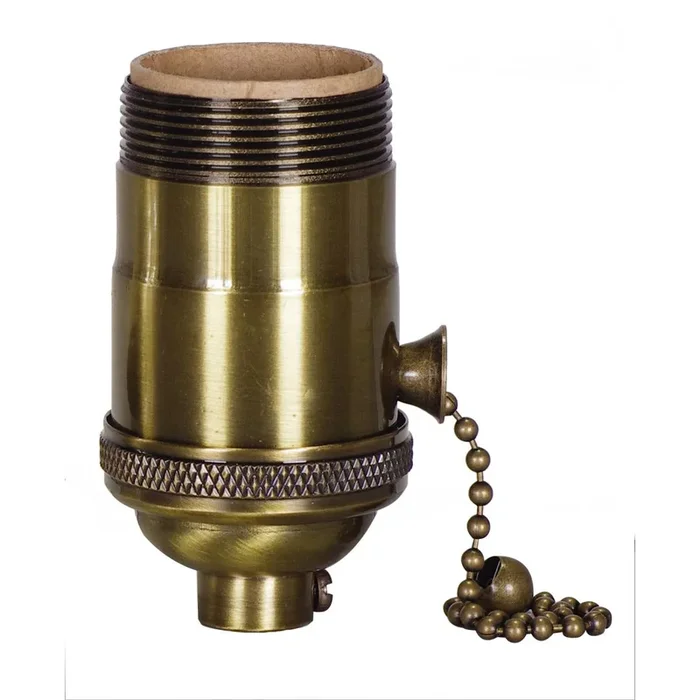 Satco – 80-2216 – On-Off Pull Chain Socket – Antique Brass – 802216
