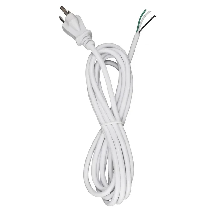 Satco – 90-2413 – 10’Cord Set – White – 902413