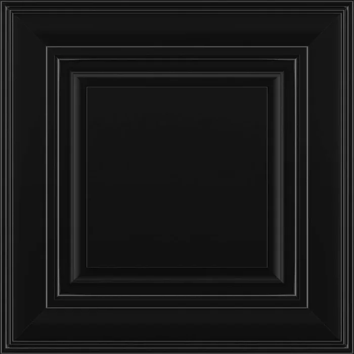 Savannah 11 9/16-in. W x 3/4-in. D x 11 1/2-in. H in Painted Black Cabinet Door Sample