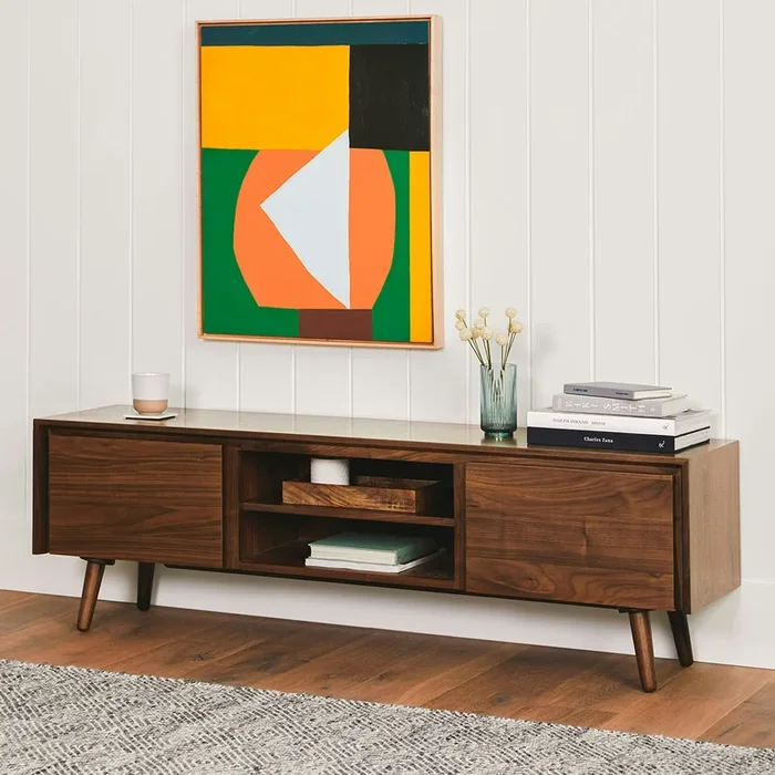Seno 63″ Low Media Unit – Walnut