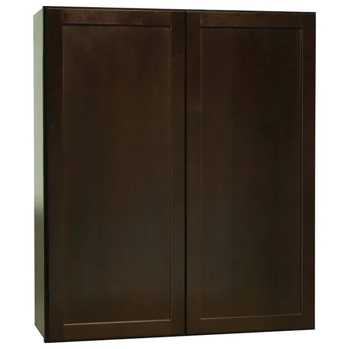 Shaker 36 in. W x 12 in. D x 42 in. H Assembled Wall Kitchen Cabinet in Java