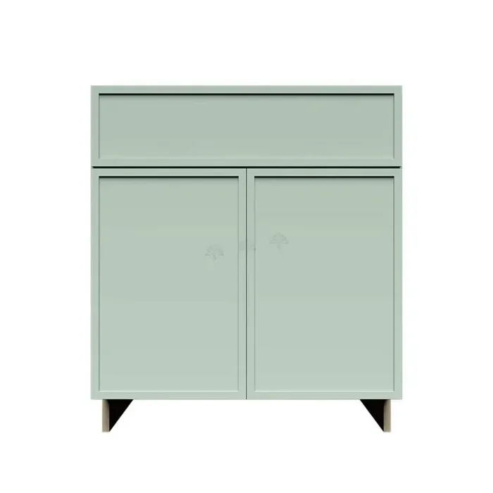 Slim Shaker Assembled 30 in. W x 34.5 in. H x 24 in. D Sink Base Kitchen Cabinet in Green