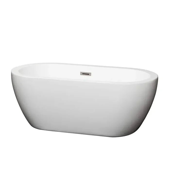 Soho 5 ft. Center Drain Soaking Tub in White