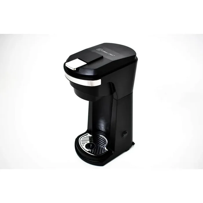 Stainless Steel 2-in-1 Single Serve K Cup/Ground Coffee Maker, 14 oz. With Push Button Switch, With Mesh Filter in Black