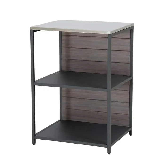 Stainless Steel 25 in. W x 21 in. D x 36.02 in. H 3-Tier Open Storage Shelf Organizer for Outdoor and Indoor Kitchen