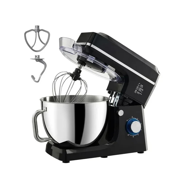 Stand Mixer, 8. 3QT. Dough Mixer, 660W 6+P Speeds Tilt-Head Food Mixer with Stainless Steel Bowl, Dough Hook, Black