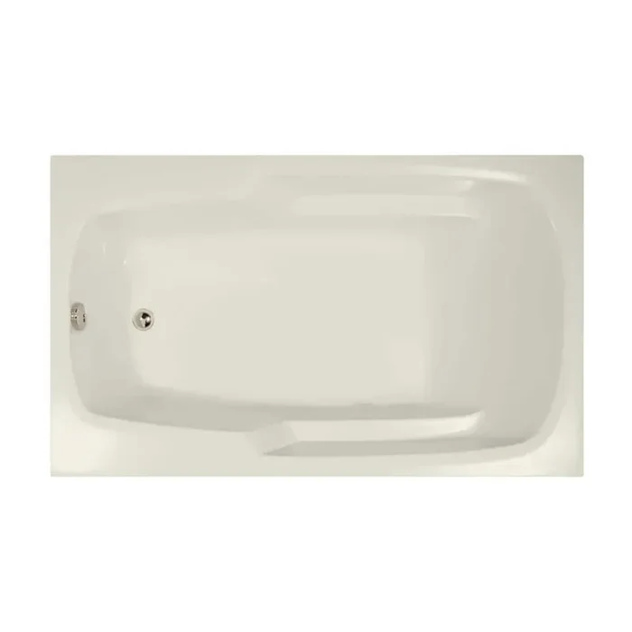 Studio 60 in. Acrylic Rectangular Drop-in Whirlpool and Air Bath Bathtub in Biscuit