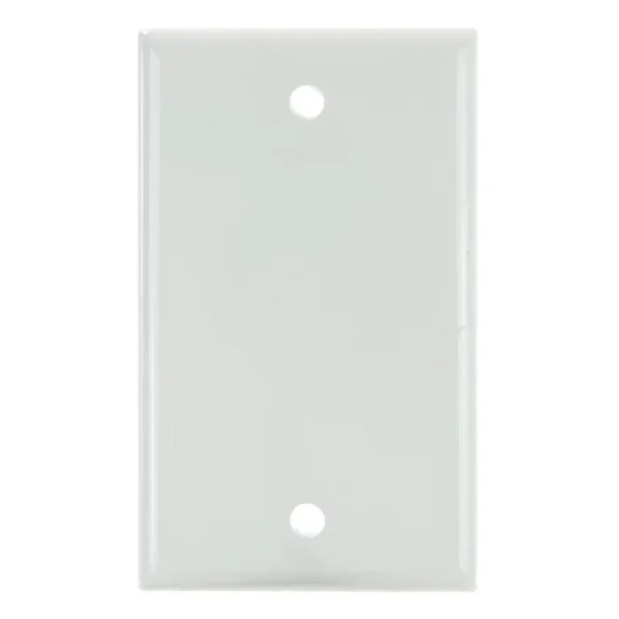 Sunlite E401/W 1-Gang Blank Switch And Receptacle Plate White (50770-SU)