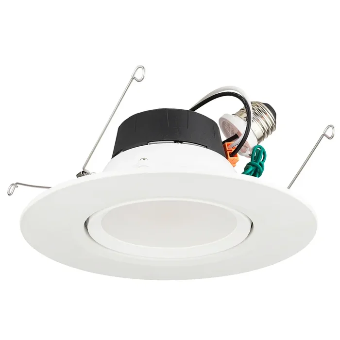Sunlite LFX/GDL/5/6R/11W/SCT LED 11W Retrofit Gimbal Downlight Fixture 1100Lm CCT Selectable 2700K/3000K/3500K/4000K/5000K 120V (82084-SU)