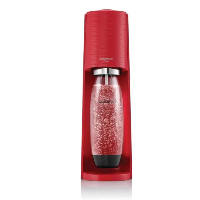 Terra Red Soda Machine and Sparkling Water Maker Kit
