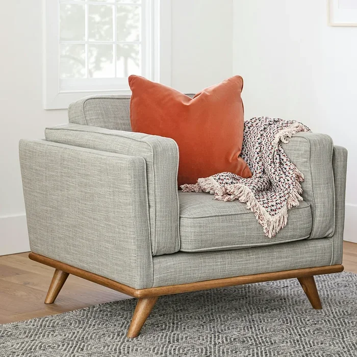 Timber 41″ Lounge Chair – Rain Cloud Gray