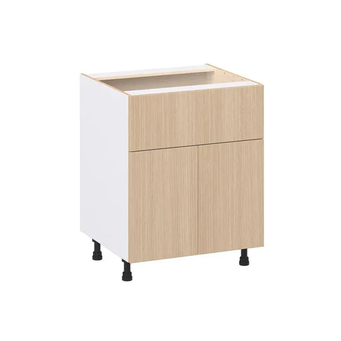 Timberline Mojavi Oak Slab Assembled Base Kitchen Cabinet with 10 in. Drawer (27 in. W x 34.5 in. H x 24 in. D)
