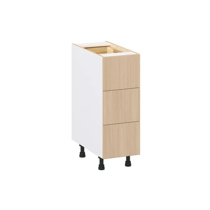 Timberline Mojavi Oak Slab Assembled Base Kitchen Cabinet with 4-Drawers (12 in. W x 34.5 in. H x 24 in. D)