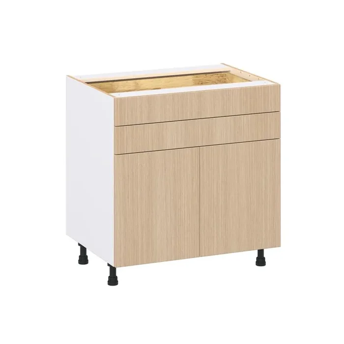 Timberline Mojavi Oak Slab Assembled Base Kitchen Cabinet with Two 5 in. Drawers (33 in. W x 34.5 in. H x 24 in. D)