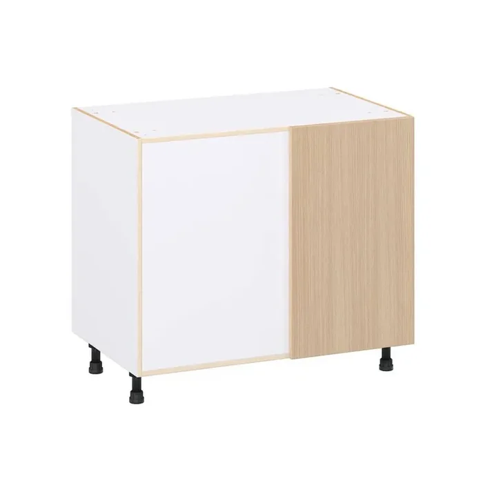 Timberline Mojavi Oak Slab Assembled Blind Base Kitchen Cabinet (39 in. W x 34.5 in. H x 24 in. D)