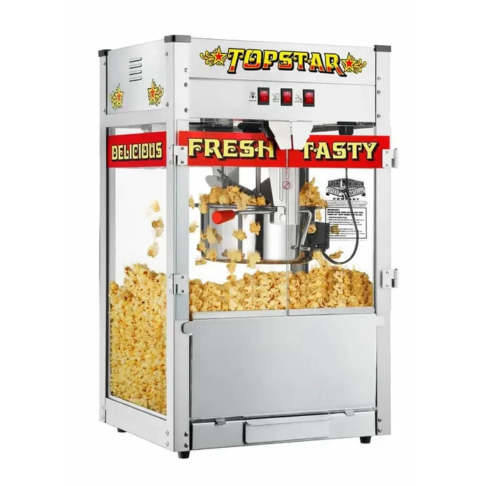 Top Star 12 oz. Silver Countertop Popcorn Machine