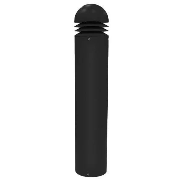 Trace-Lite External Louvered LED Bollard 42 Inch Height 35W LED Engine 360 Degree Light Distribution 4000K Voltage Sensing 120-277Vac Gray (ELB-42-S-VS-4K-GR)