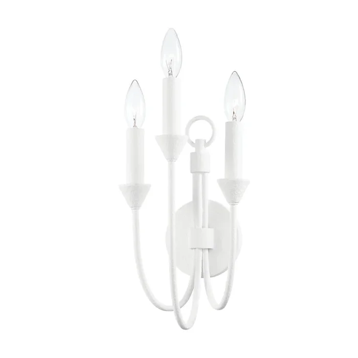 Troy Lighting – B1003-GSW – Three Light Wall Sconce – Cate – Gesso White – B1003GSW