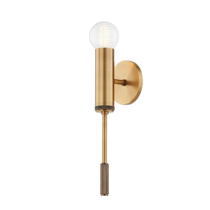Troy Lighting – B1918-PBR – One Light Wall Sconce – Chino – Patina Brass – B1918PBR