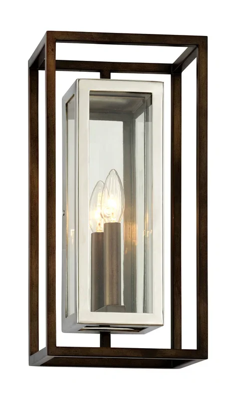 Troy Lighting – B6512 – One Light Wall Sconce – Morgan – Bronze With Polished Stainless – B6512