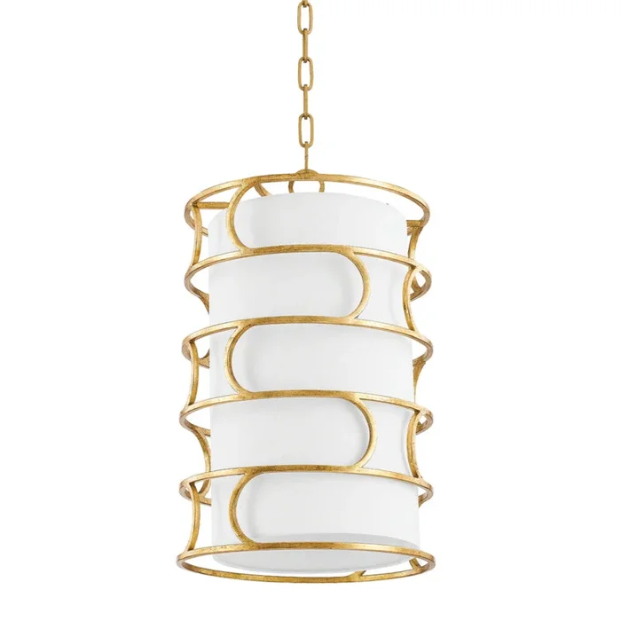Troy Lighting – F8113-VGL – Three Light Pendant – Reedley – Vintage Gold Leaf – F8113VGL