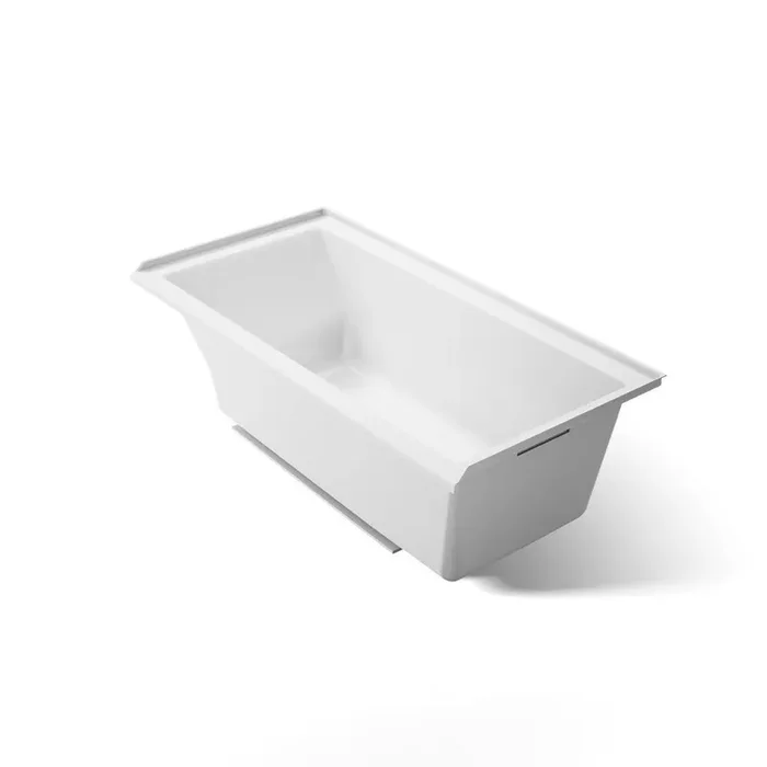 Underscore 60 in. x 30 in. Rectangular Soaking Bathtub with Right-Hand Drain in White