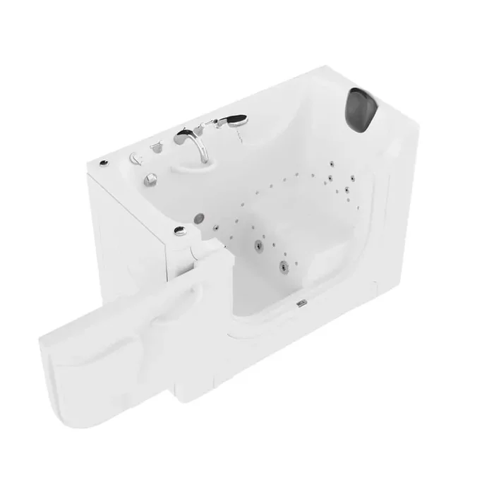 Universal Collection 30 in. L x 60 in. W Left Side Drain Combination Jetted Bathtub in White with Powered Fast Drain